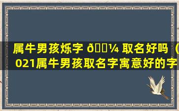 属牛男孩烁字 🐼 取名好吗（2021属牛男孩取名字寓意好的字）